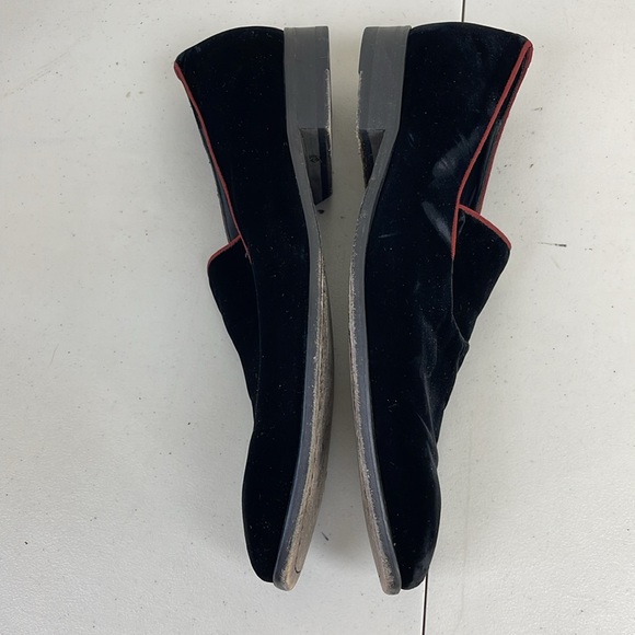 Saks Fifth Avenue COLLECTION Velvet Loafers Sz 10.5 M black - Picture 4 of 12